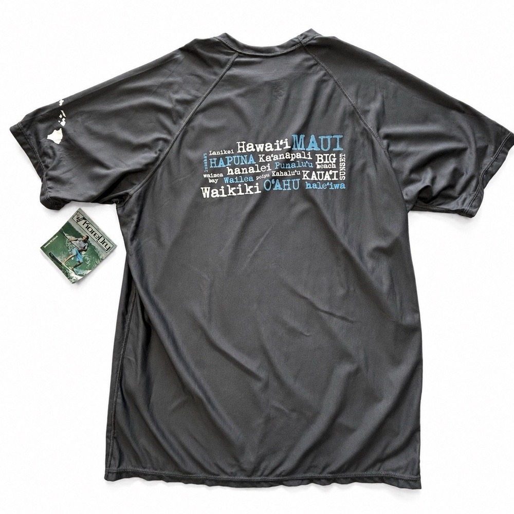 Victory KoreDry Mens XXL Gray Hawaii Water Repellent Rash Guard Shirt Short Slv